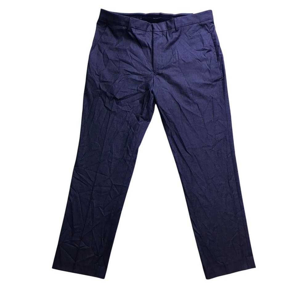 Perry Ellis Portfolio Essentials Mens 36x30 Alloy Gray Slim Fit Stretch Pants